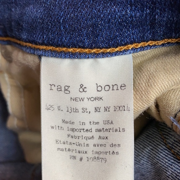 Rag & Bone Stevie Tied Hem Skinny Jean Size 27 - Picture 7 of 7